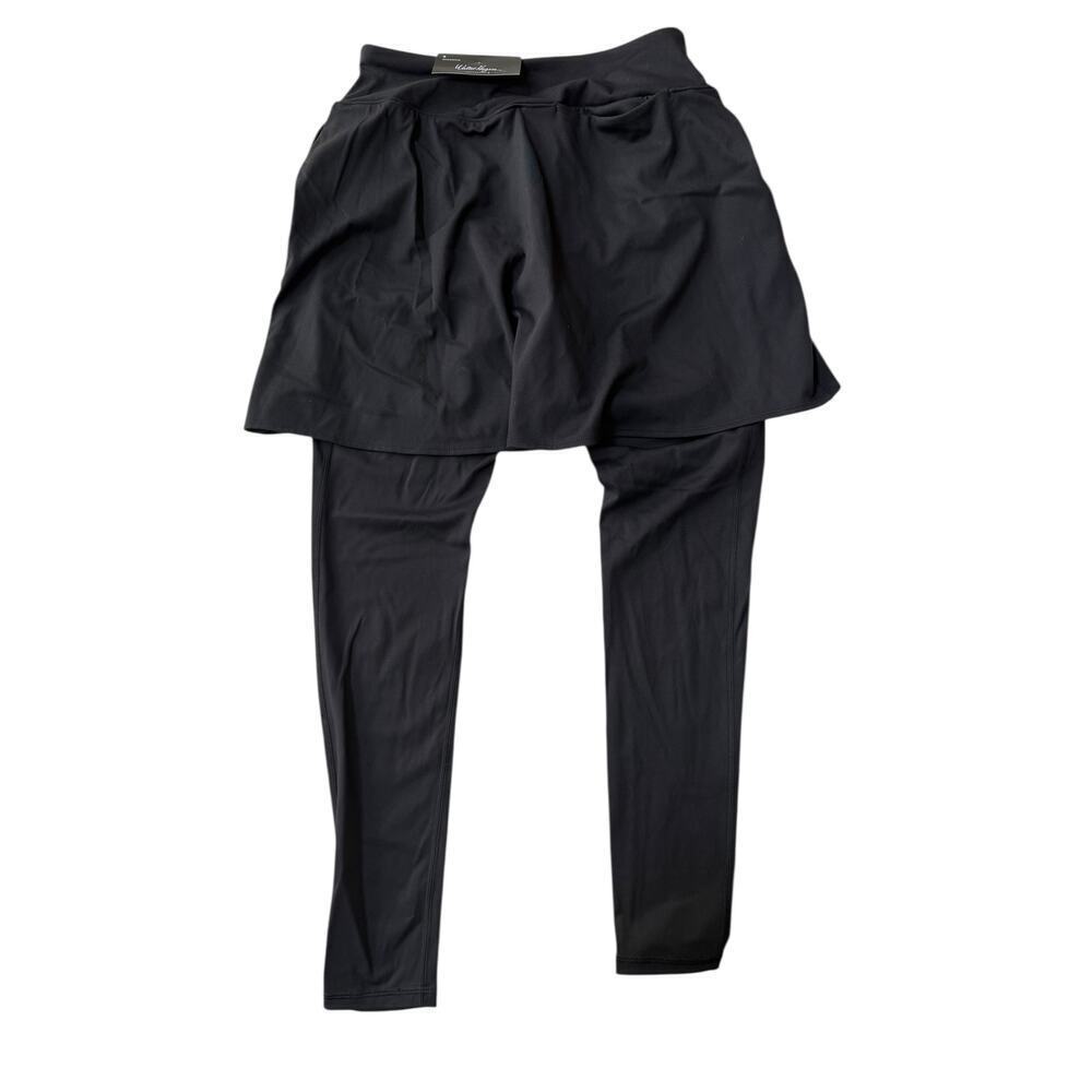 Walter Hagen Women's Pure Black Performance Golf Skeggings Size S